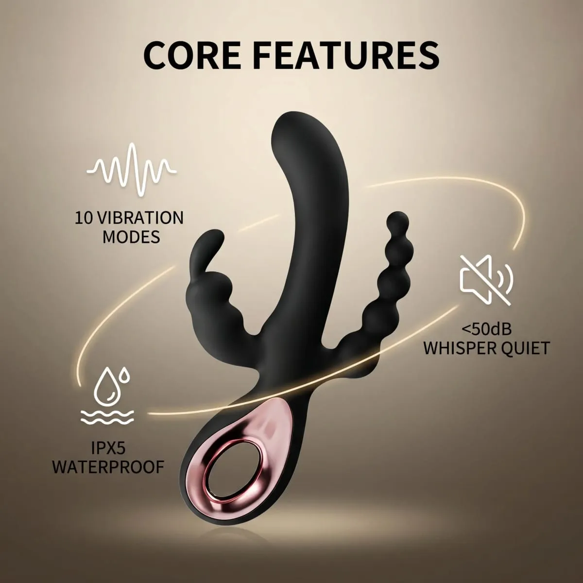 G Spot Dildo Rabbit Vibrator for Women 3 In1 Clitoris Stimulation Silicone Waterproof Female Vagina Anal Massager Adult Sex Toy — image 2