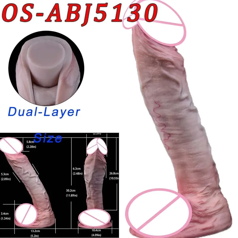 47cm Realistic Long Dildos Double Head Anal Vaginal Stimulator Sex Toy With Sucker For Lesbian Couples Gay Men Adult Tools