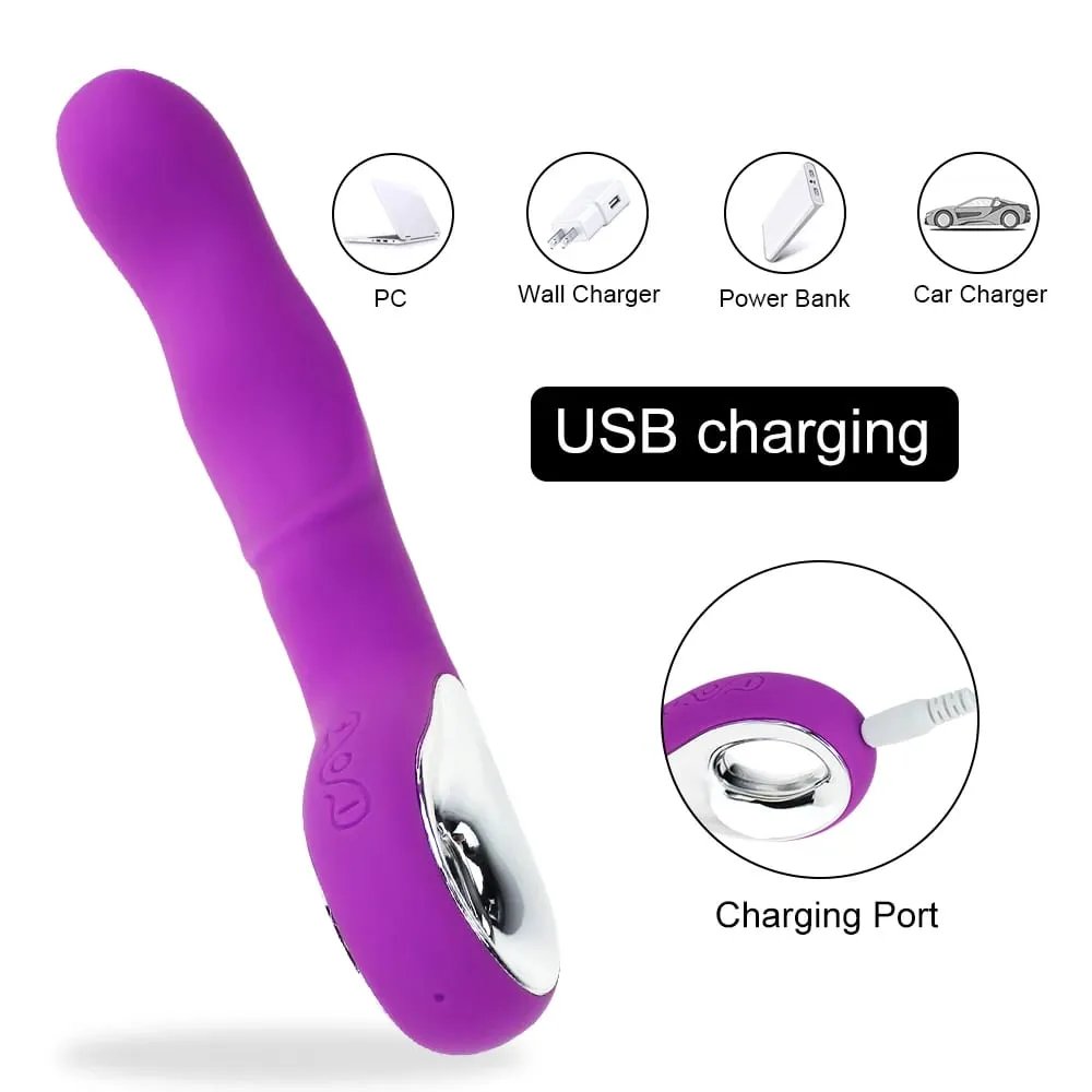 G Spot Dildo Vibrator G Spot Vaginal Stimulator Clitoris Pussy Massager Waterproof Magic Wand Rechargeable Sex Toy for Women — image 5