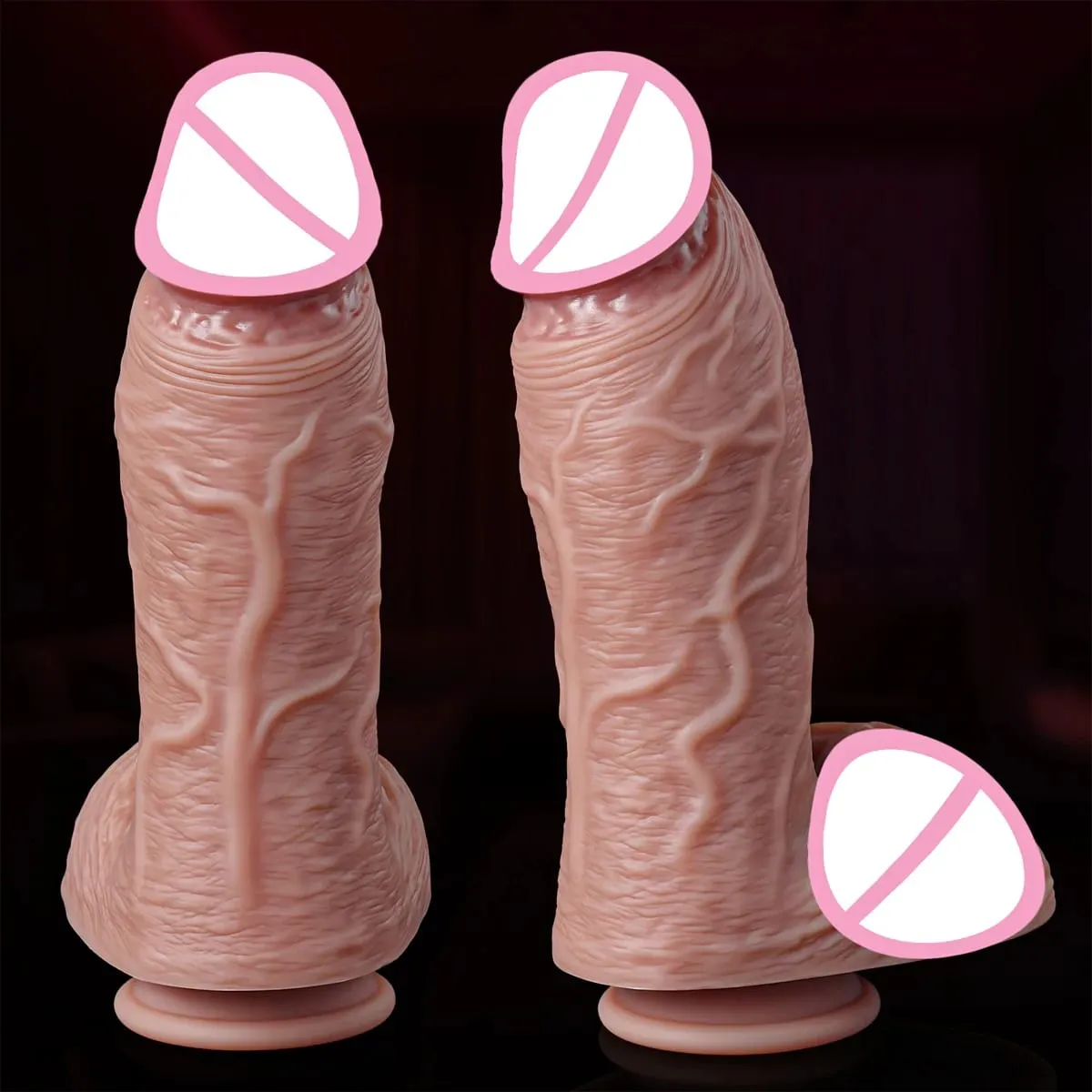 Supertjocka realistiska huddildos för anala enorma sexleksaker Silikon Kvinna Vagina Vuxen Onanist kuk Gay Big Dick Buttplug 18+