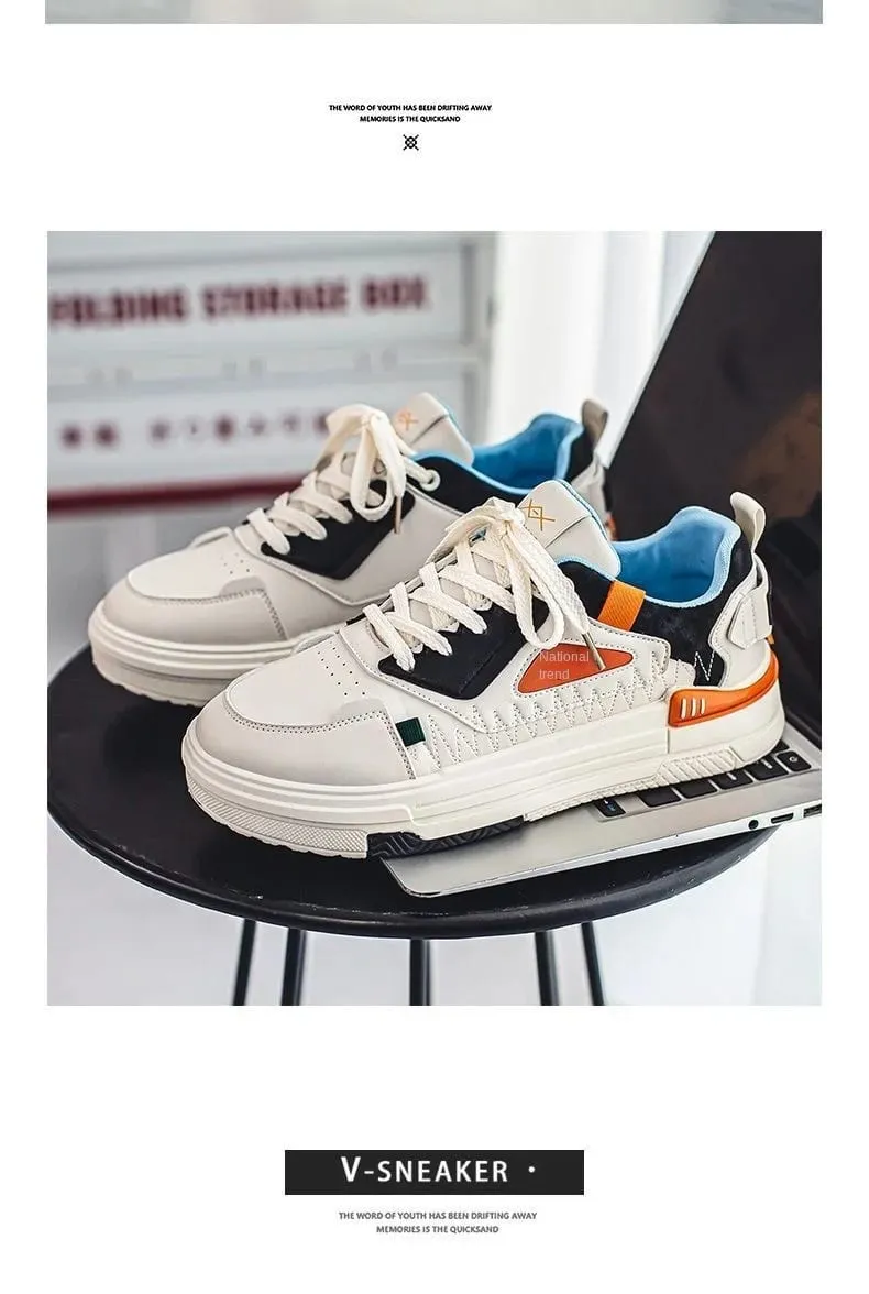 Men casual sports shoes leather breathable sneakers free shipping outdoor walking running board shoes comfortable lightweight — image 10