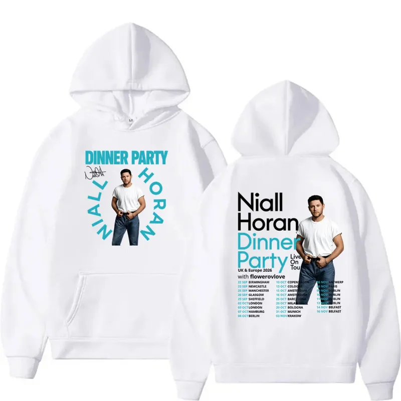 Niall Horan Dinner Party Live on Tour 2026 Hoodie Men's Hip Hop Vintage Pullover Sweatshirt Unisex Long Sleeve Oversized Hoodies — image 4