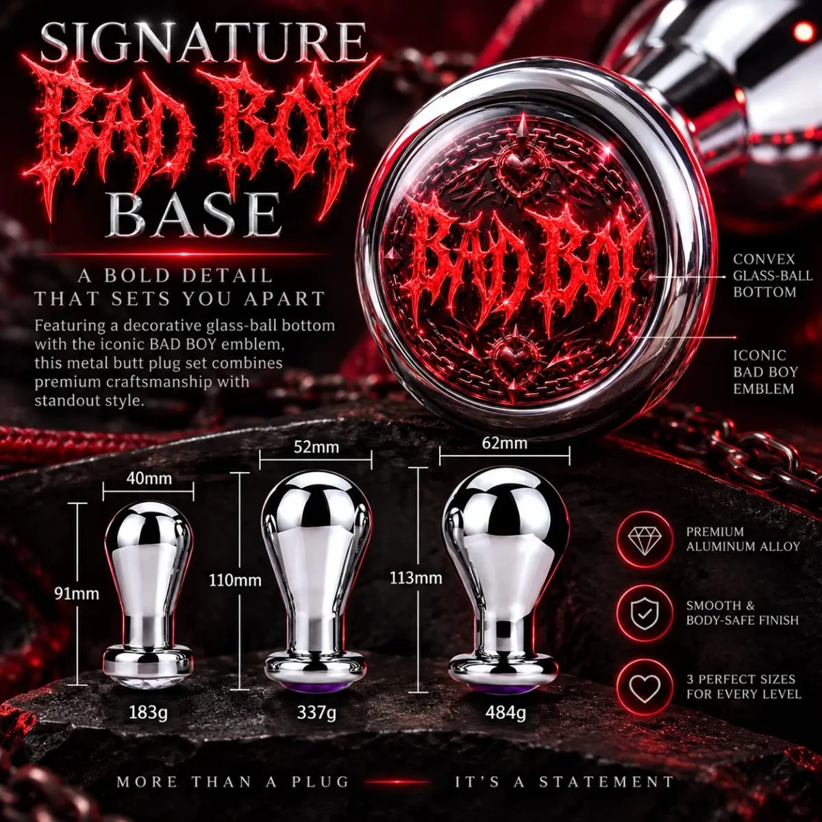 Bad Boy Femboy Gay Locked Metal Anal Plug for Women Men Couples Butt Plug Butt Toy Dildo Masturbator Anal Sex Toy Adult Product — image 5