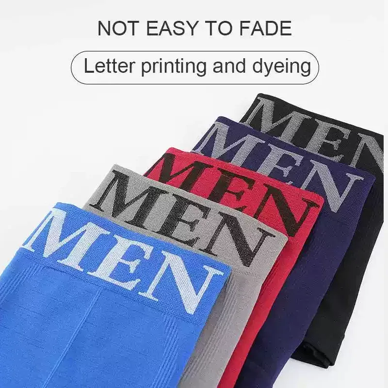 5Pcs Men's Plain Color Boxer Briefs Breathable High Elastic Cotton Underwear Soft Comfortable Underpants for Daily Gym Sports — image 2