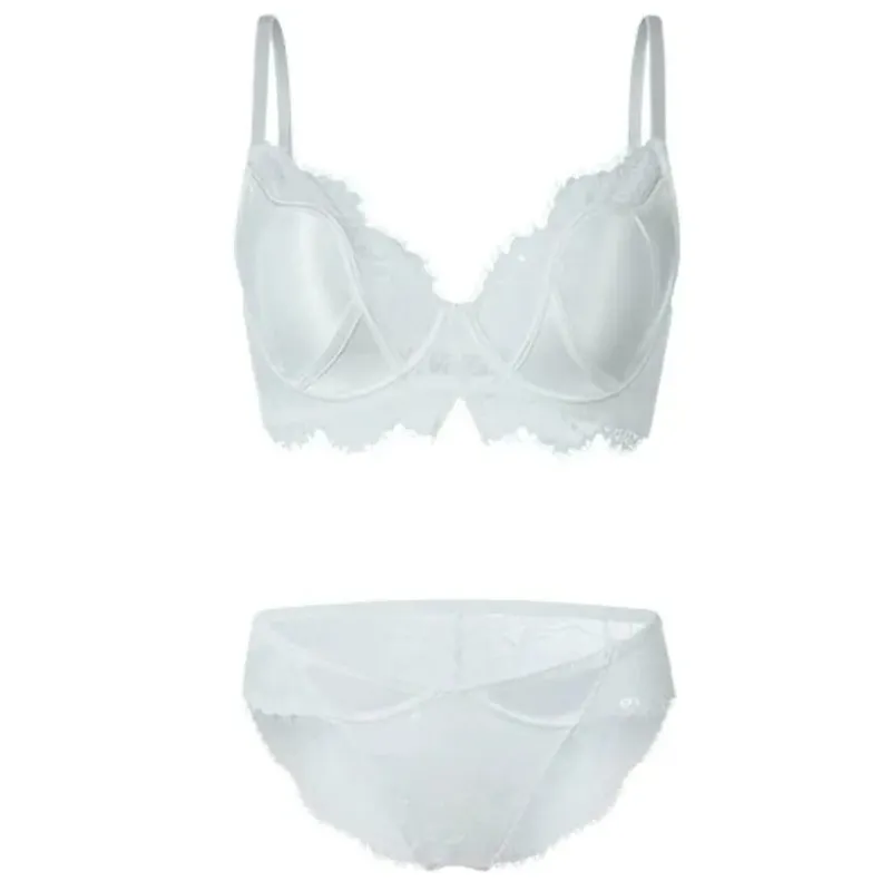 Women Non Wired French Lace Minimizer Bra Full Cup Push Up Anti Sagging Thin Soft Daily Wear Sexy Satin Lingerie S-XL — image 3