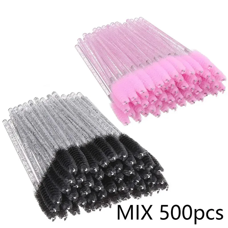 500/1000pcs Eyelash Brush Applicator Wholesale Lash Mascara Wands Brushes Para sa Eyelash Extension Eyebrow Spoolies Beauty Tools — image 9