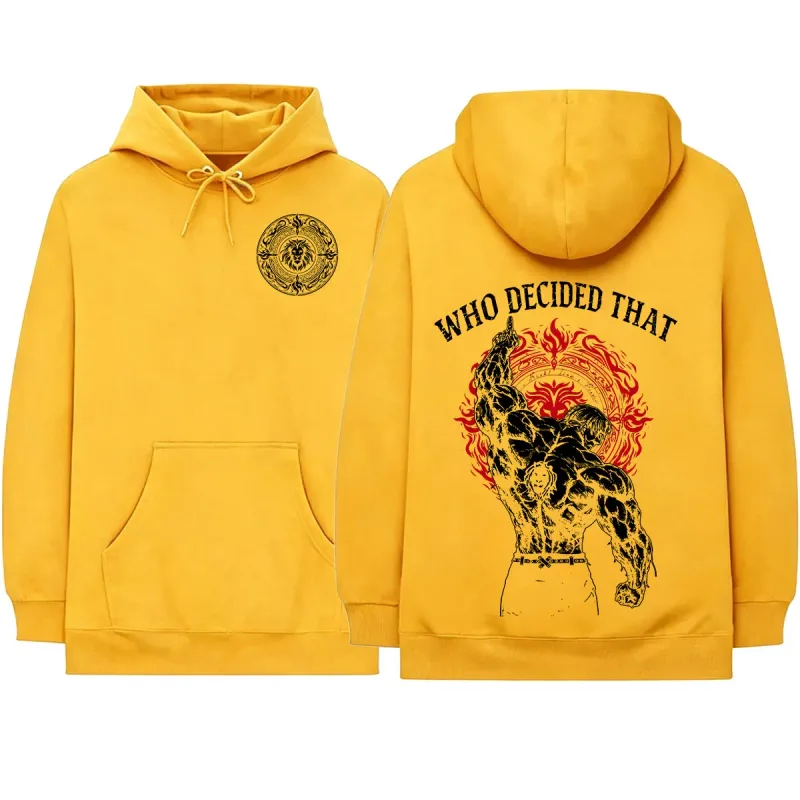 Anime The Seven Deadly Sins Escanor Manga Hoodies Men's Women Clothing Fashion Fleece Long Sleeves Hooded Sweatshirts Streetwear — image 11