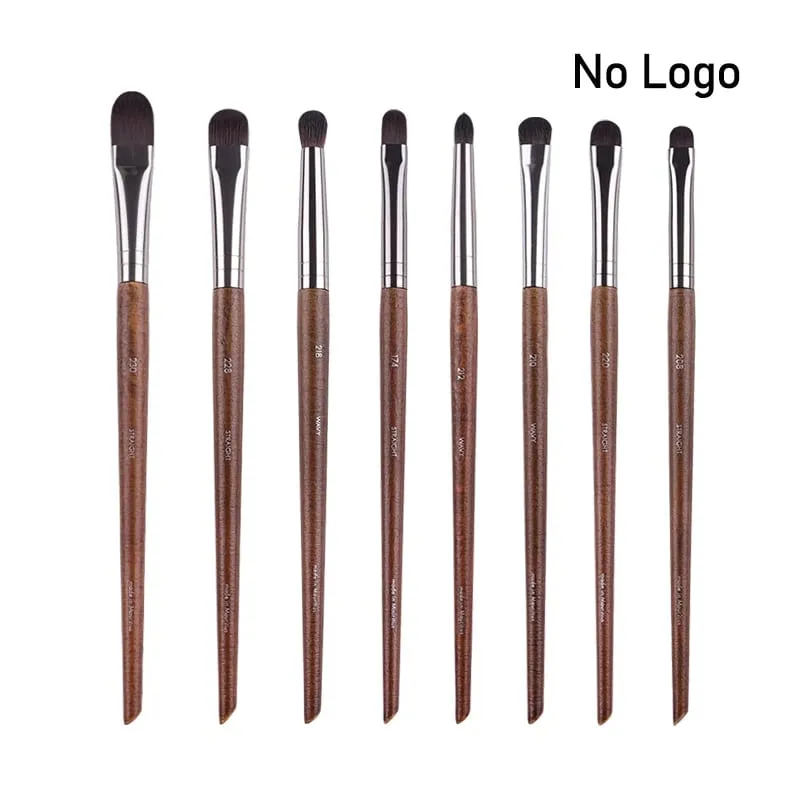 Přírodní dřevo štětce na líčení očí celá sada Pro Crease Eyeshadow Make up kit rozmazání zvýrazňovač obočí Štětec na řasy praktický — image 21