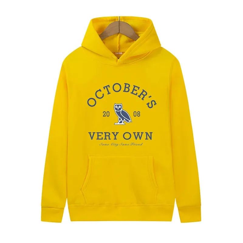 October's Very Own Owl Print Hoodie Unisex Men Women Casual Pullover Long Sleeve Streetwear Fleece Hooded Sweatshirt With Pocket — image 5