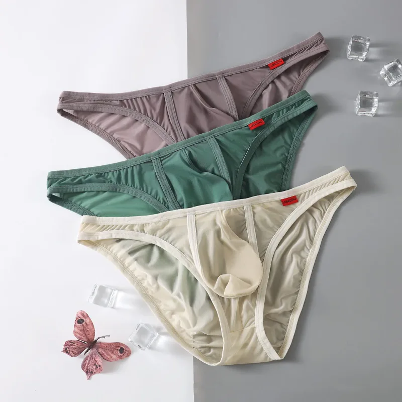 Ultra Thin Men's Underwear Large Pockets Triangular Underpants Transparent Lightweight Briefs — image 11