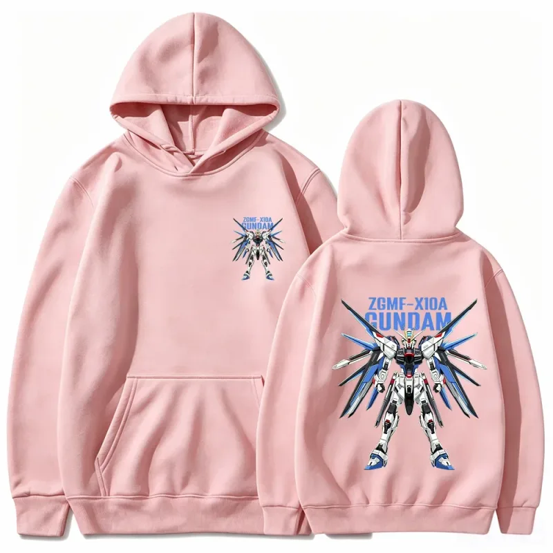 Gundam Hoodie Mecha Robot Anime ZGMF Mobile Suit Streetwear Aesthetic Vintage Black Oversized Casual Sport Sweatshirts — image 9
