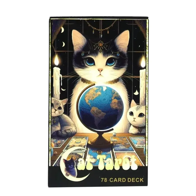 800styles Cat Tempest Tarot Cards Runes Oracle Angel Whisper Cards ألعاب الطاولة