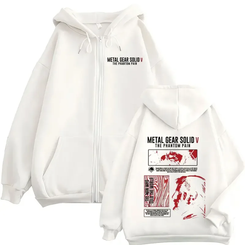 Metal Gear Solid 5 The Phantom Pain Venom Snake MGS5 Zipper Hoodies Men's Women Clothing Zip Up Hooded Sweatshirts Jackets — image 9
