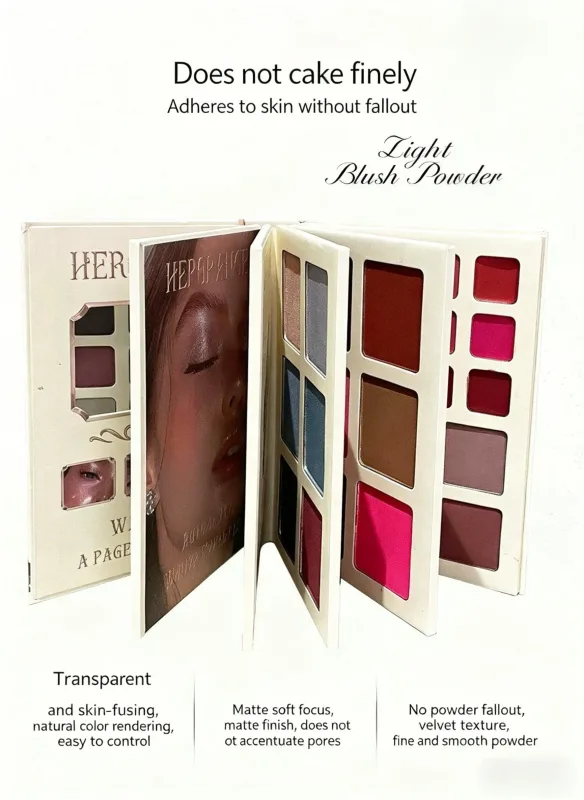 78 farver Professionel øjenskyggepalette Bogdesign alt i ét makeupsæt Shimmer Matt Highlighter Contour Blush Lip Gloss Cos