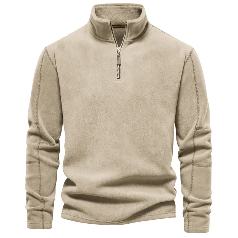 Mærkekvalitet Tykk varm fleecejakke til mænd Lynlåshalstrøje herre sweatshirt Soft Shell herrejakke — image 11