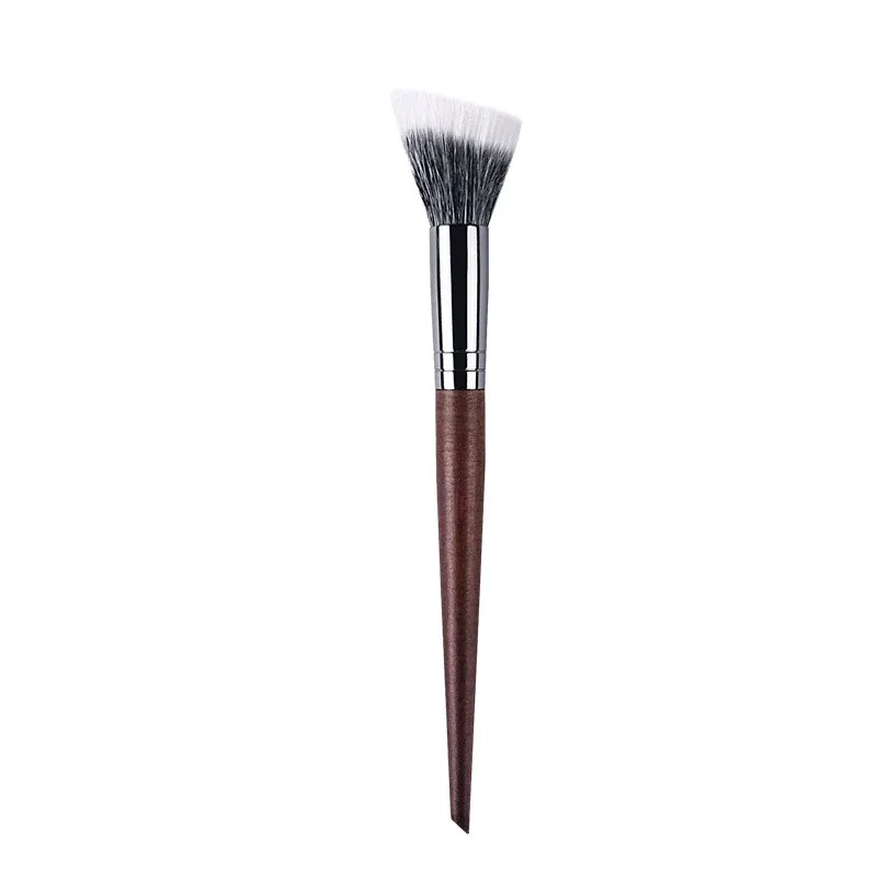 Berus Mekap Profesional Kontur serbuk Tetapan Berus Mekap Pelbagai Fungsi Berus Stippling Blush lembut Bulu kambing kayu asli — image 7