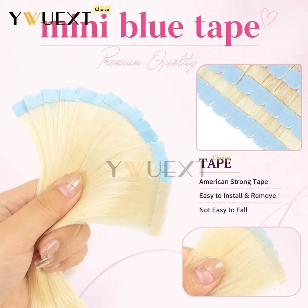 Mini Tape in Human Hair Extensions Natural Straight For Women 12inch-20inch 12.5g-20g Easy to Wear 10pcs/pack Salon Quality — image 4