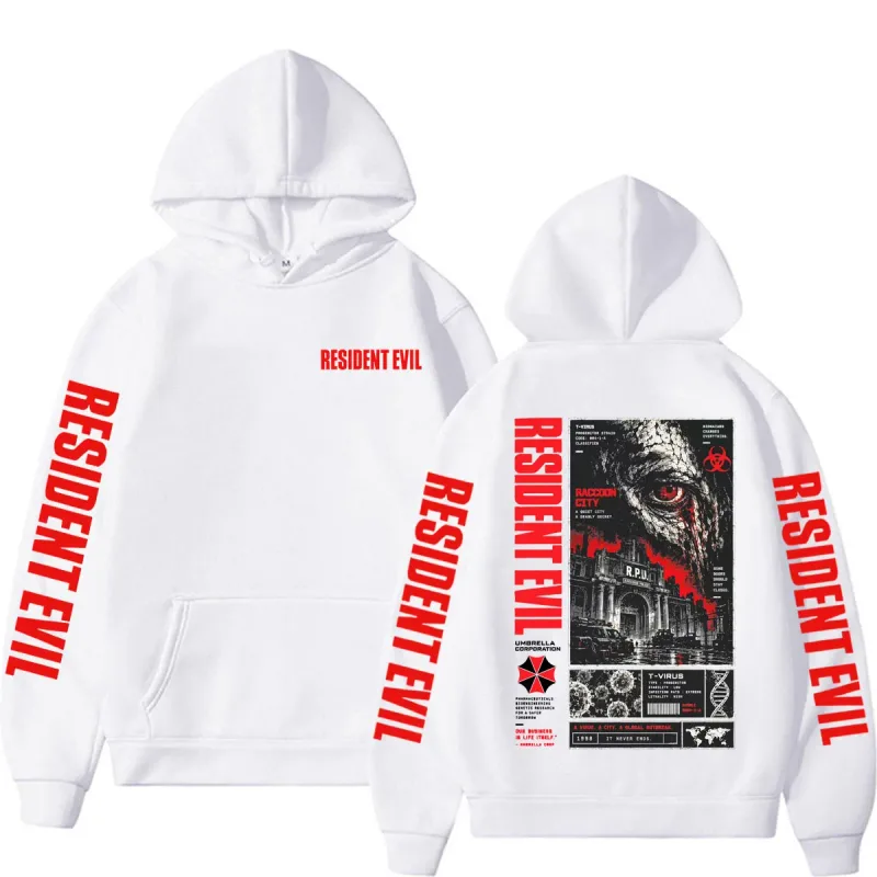 Resident Evil T-Virus Horror Gaming Hoodies Men's Clothing Fashion High Street Sweatshirts Casual Fleece Long Sleeve Pullovers — image 8
