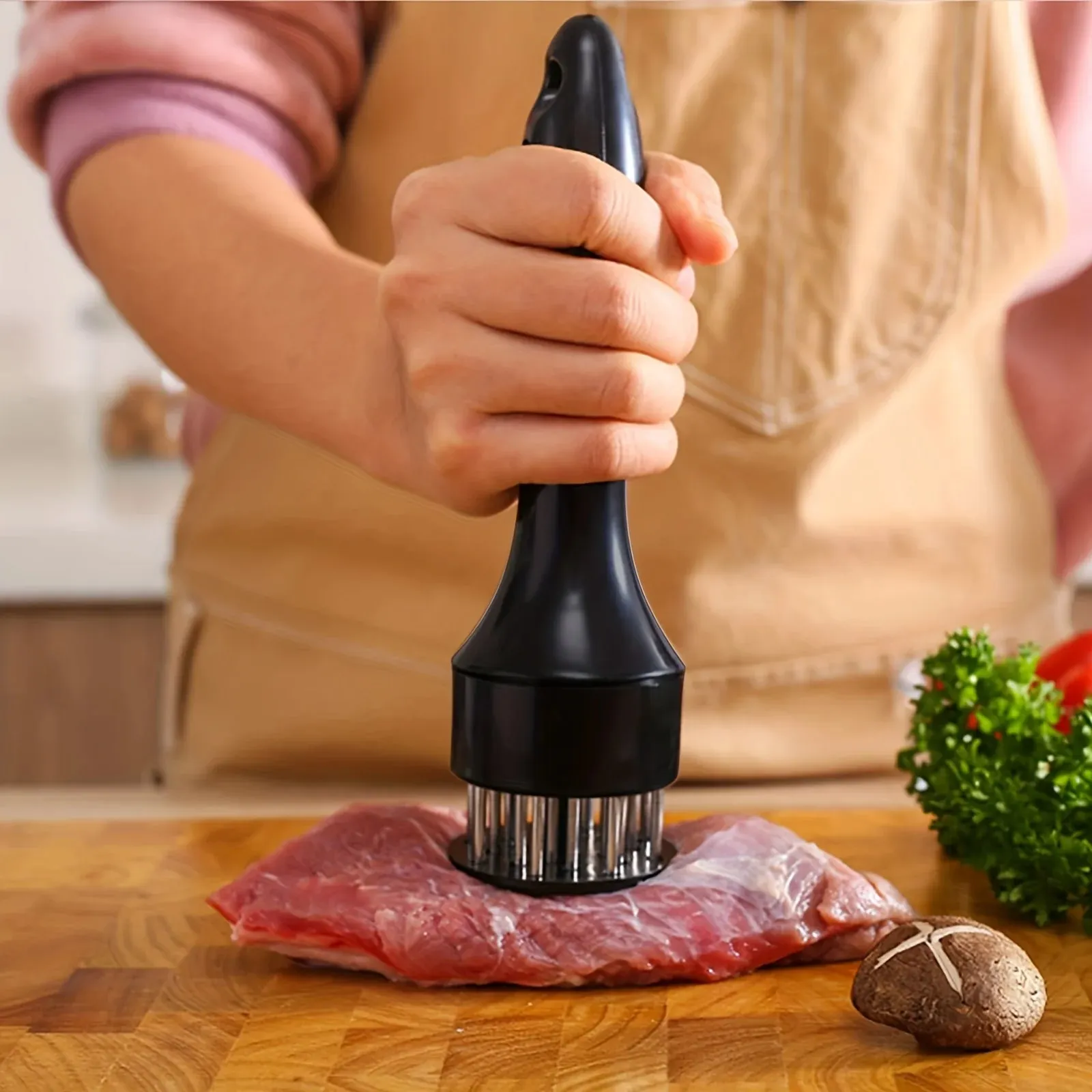 1PC Edelstahl Steak Fleischklopfer Hammer Lose Fleisch Nadel Haushalt Stanzen Täglichen Sehne Breaker Fleisch Einführen Nadel — image 3