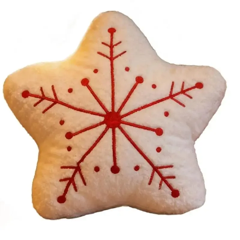 U13F Christmas Plush Pillow Soft Holiday Cushion for Warm Kids Room Seasonal Decors