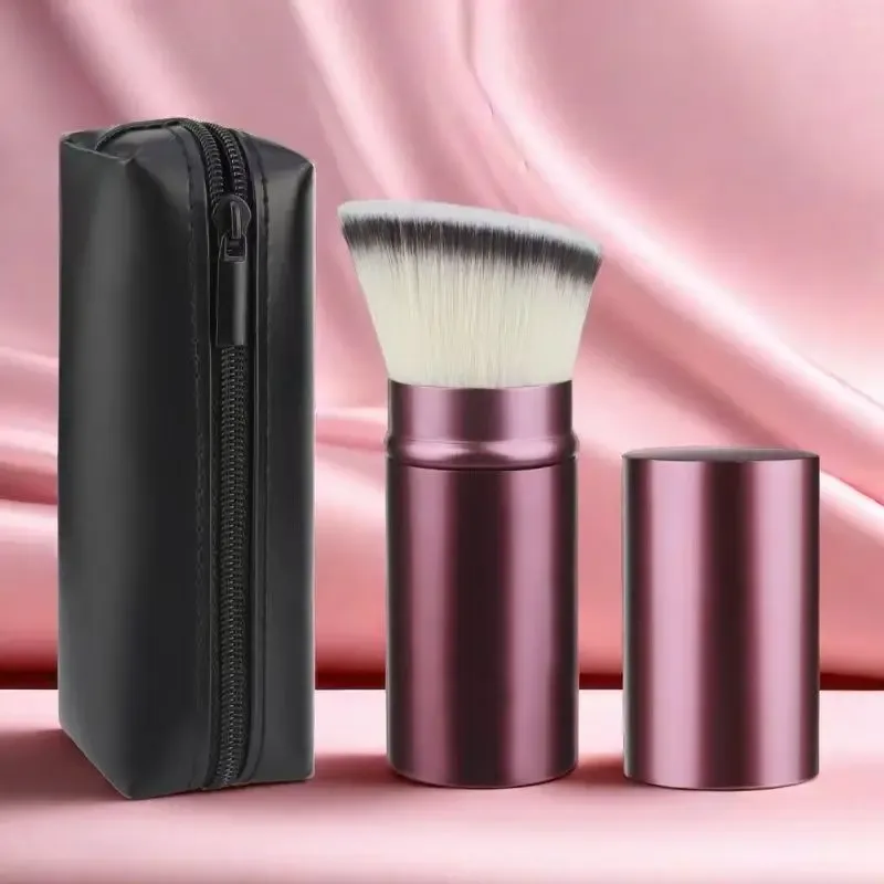 Set Kuas Rias Portabel Bepergian dengan Tas Penyimpanan Kuas Foundation Blush Kuas Kosmetik untuk Perlengkapan Kecantikan Dalam Perjalanan — image 14