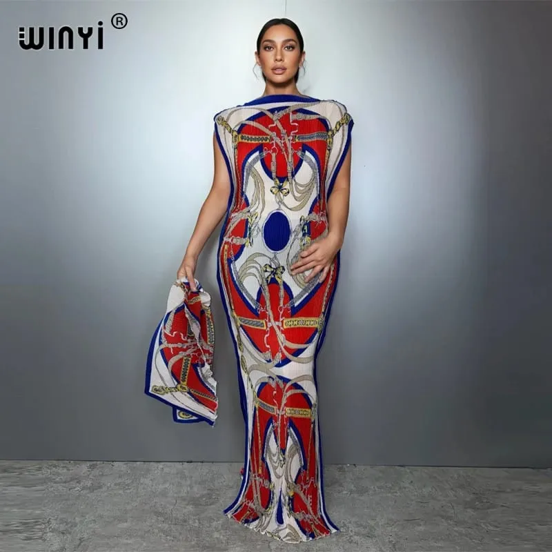 จีบ Elastic Slim ผู้หญิง Crumple ออกแบบจีบหรูหรา Abaya มุสลิมชุด Poncho สำหรับผู้หญิงชายหาด Kaftan — image 15