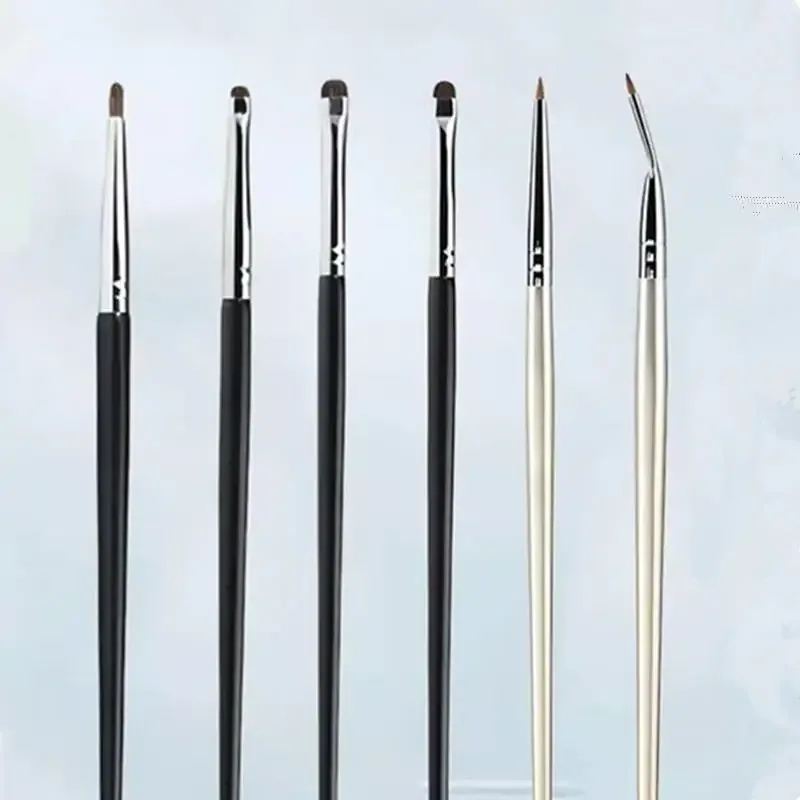 4/6Pcs Undereye Smudge Brushes Soft Eyeliner Brush Perfect Eye Makeup Tools Eye Detail Brushes Set Horse Hair Eyeshadow Brushes