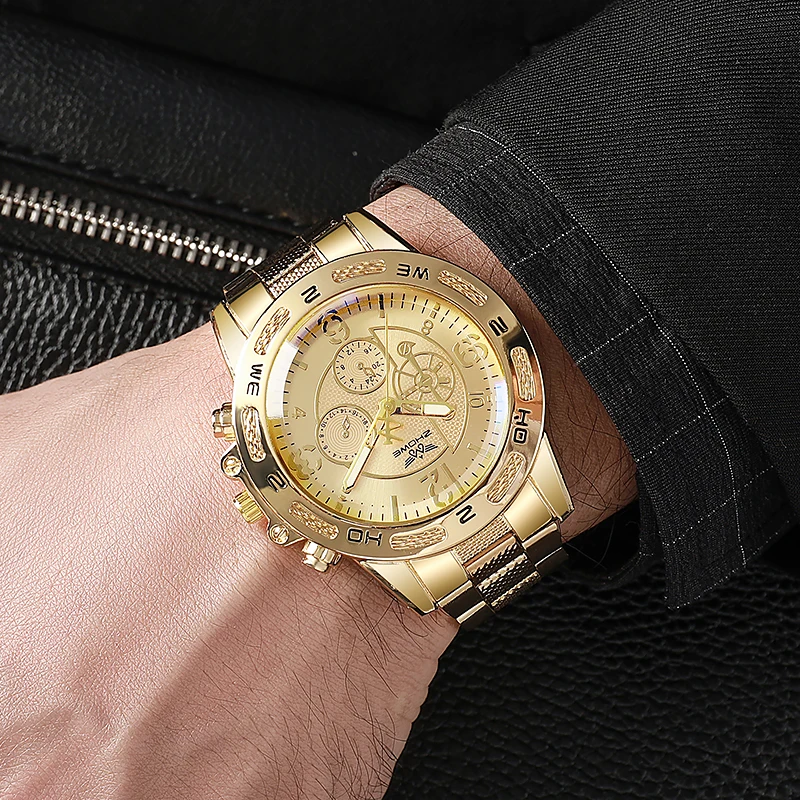 2024 New Arrival High Quality Men Quartz Watch Fashion Casual Big Dial Men's Analog Wristwatch — image 3