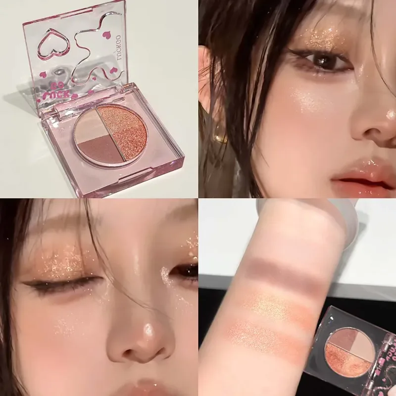 Fire-farvet Diamond Glitter Øjenskygge Palette Mini Pink Orange Mat Shimmer Øjenskygge Øjenpigmenter Highlighter Makeup Kosmetik — image 8