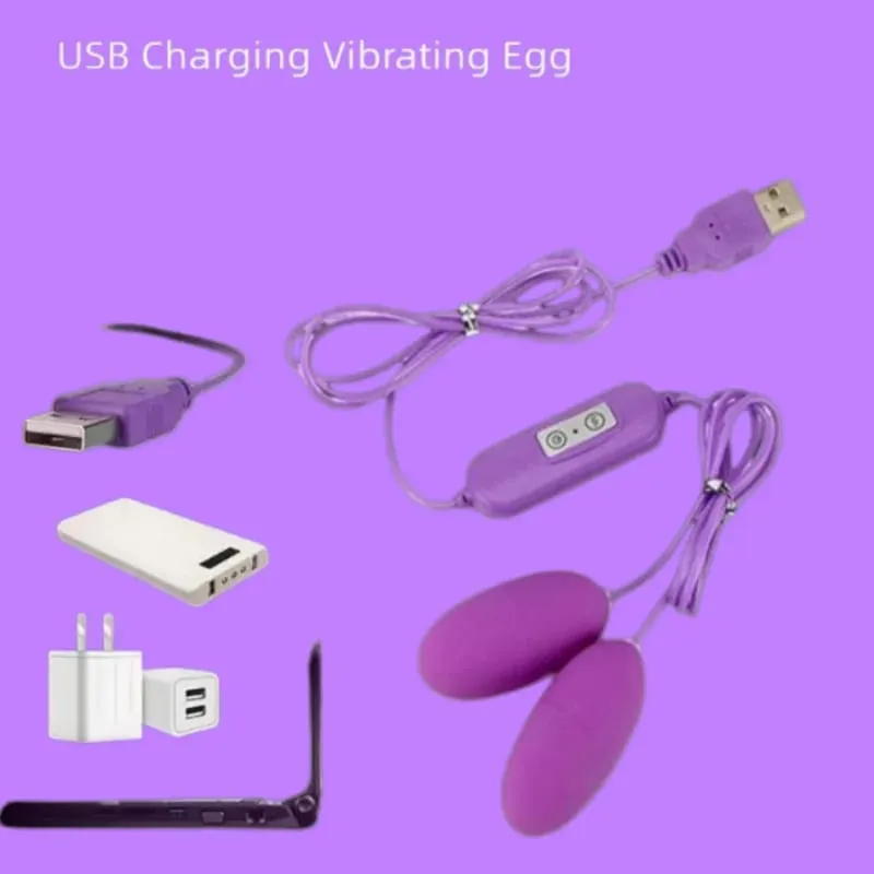 Powerful Double Vibrating Bullet Egg G Spot Clitoral Stimulator USB Rechargeable Waterproof Sex Toy for Women — image 2