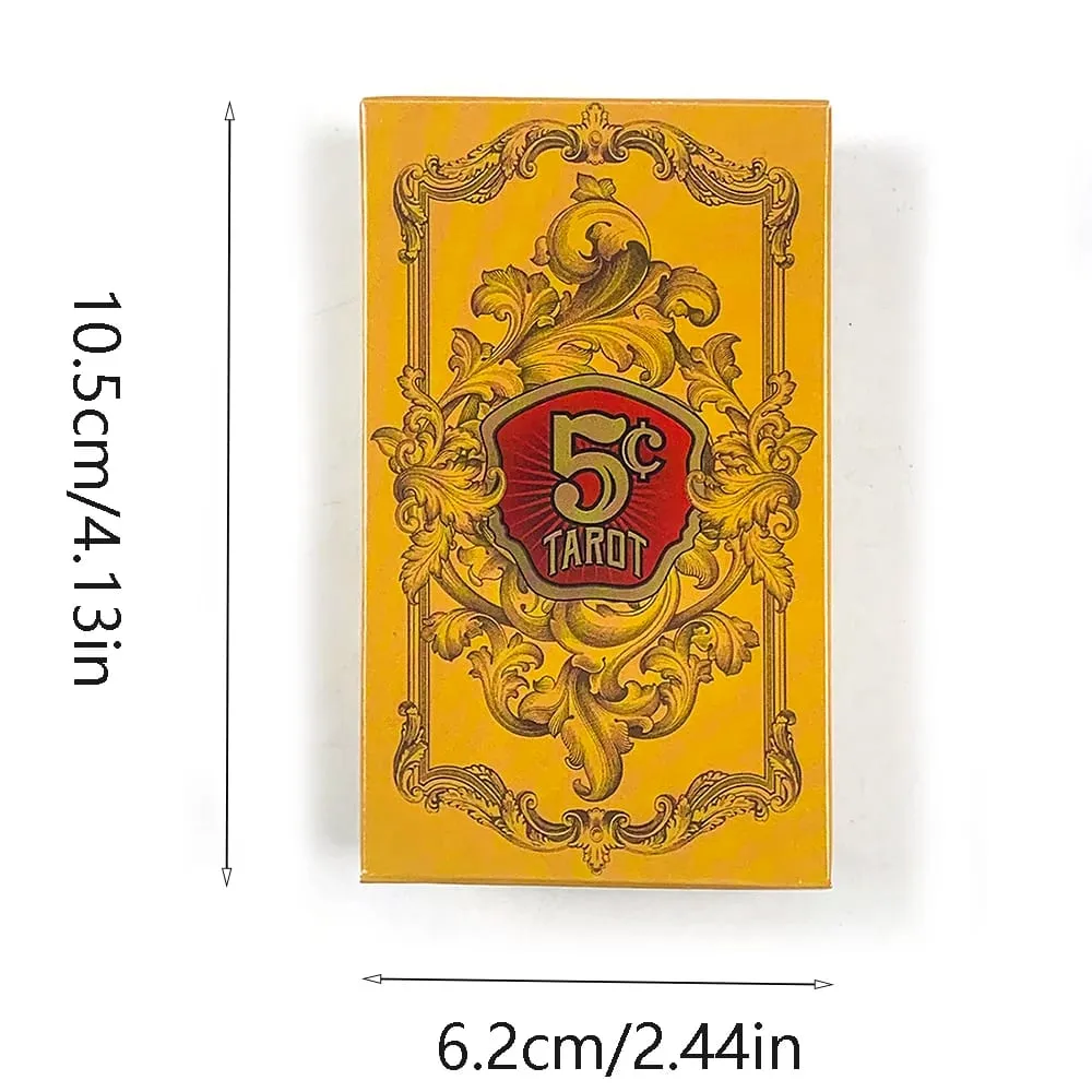 5 سنت بطاقات التارو 78 قطعة خمر الرجعية التارو سطح السفينة العرافة بوراد أرواق لعب لعبة لقراءة التارو المبتدئين — image 6