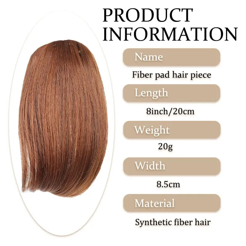 Wig synthetic pad hair piece 20cm 30cm two card one-piece pad hair root increase quantity hair extensions — image 3