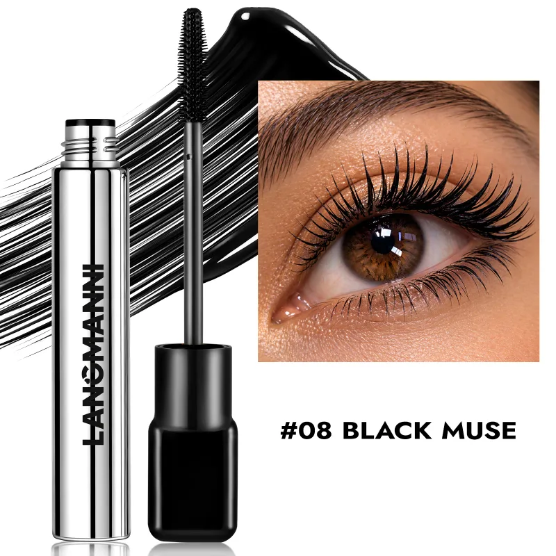 Silk Fiber Matte Blue Mascara Berus Besar Berwarna-warni Memanjangkan Bulu Mata Kalis Air Tahan Air Cepat Kering GreenPink Curling Mascara Makeup — image 13