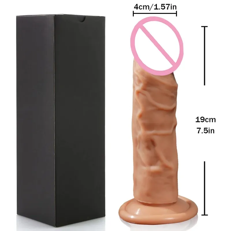 Pênis realista vibrador silicone iniciante g-ponto vagina anal vibrador com forte ventosa brinquedos sexuais adultos para masturbação feminina — image 6