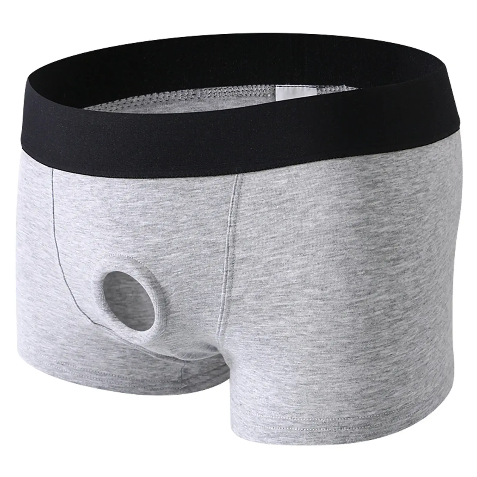 นักมวยชายหลุมด้านหน้าชุดชั้นในซิลิโคน Cockring เซ็กซี่ Boxershorts เอวกว้างกางเกงผ้าฝ้าย Hollow OUT ชุดชั้นใน — image 2
