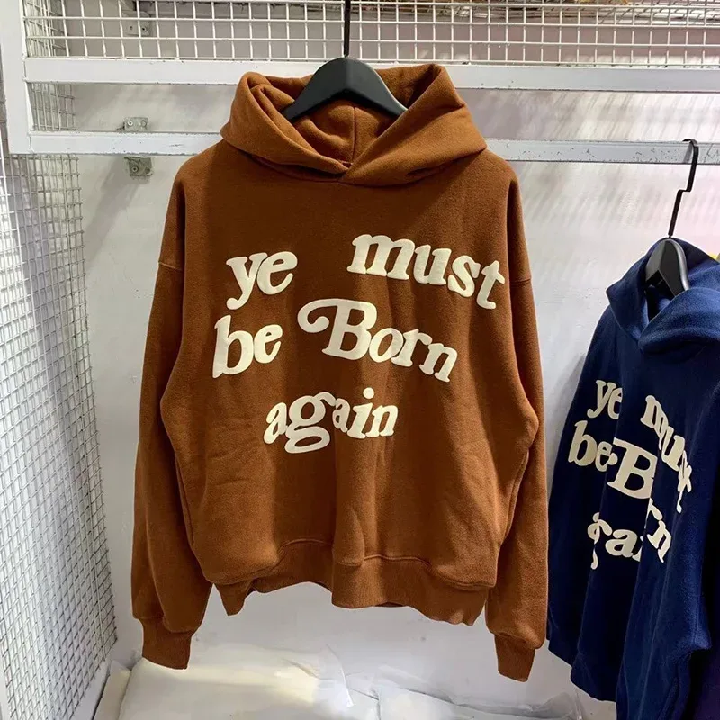 23FW Classic Foam Logo Ye Must Be Born Again Felpa con cappuccio Uomo Donna Migliore qualità Oversize Kanye West CPFM.XYZ Felpe Multicolor — image 14