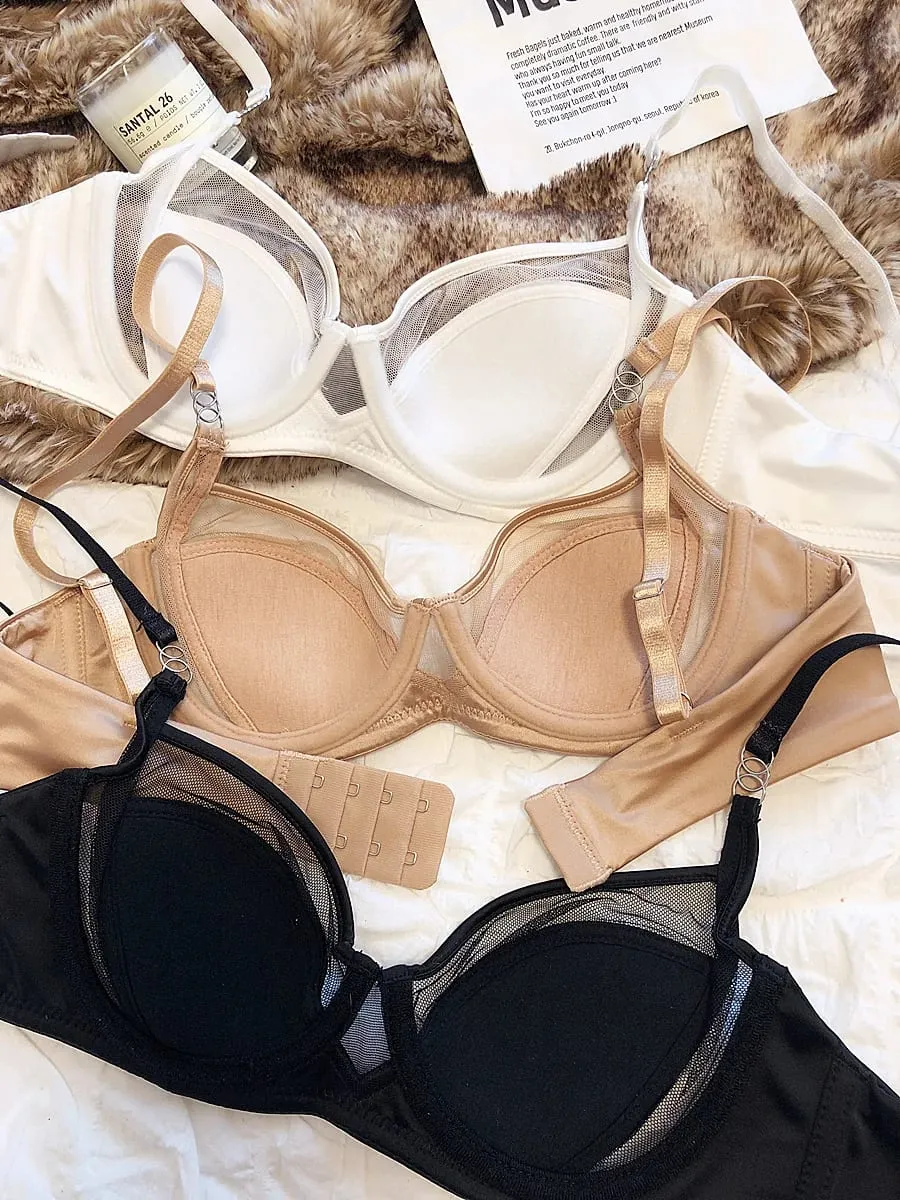 1 Set/Frauen Unterwäsche Set Sexy Spitze Push-Up Bh Französisch Dünne Tasse Komfort Büstenhalter Sommer Mesh Atmungsaktive Bralette dessous Set