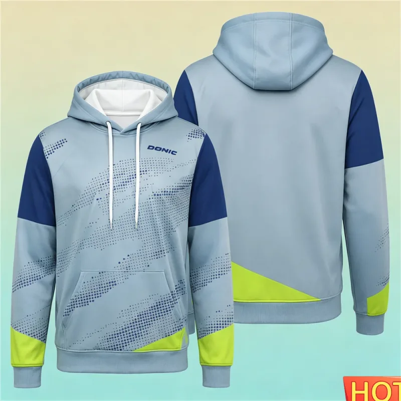 Autumn/Winter Men's Sports Hoodie Table Tennis Men's women's Hoodies Polyester Breathable Men Hoodeds Sweatshirt Sportswear tops — image 8