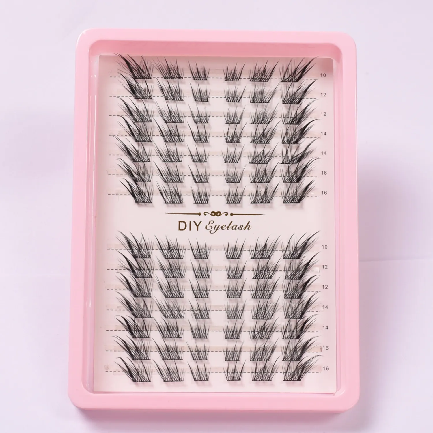 Fox Eye Effect Fluffy False Eyelashes Reusable DIY Segmented Thick Winged Lash Extension Daily Use