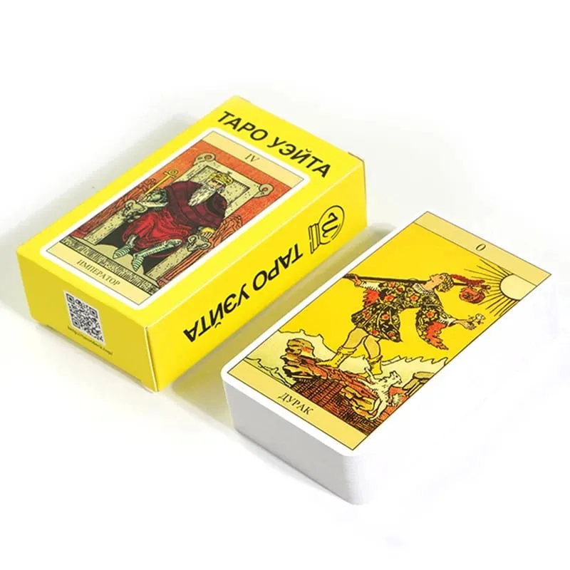 Cartes de Tarot Rider Waite, jeu de société, cartes de Divination, Oracle, Version russe, espagnole, anglaise, pour débutants, jeu de fête, jouet — image 2