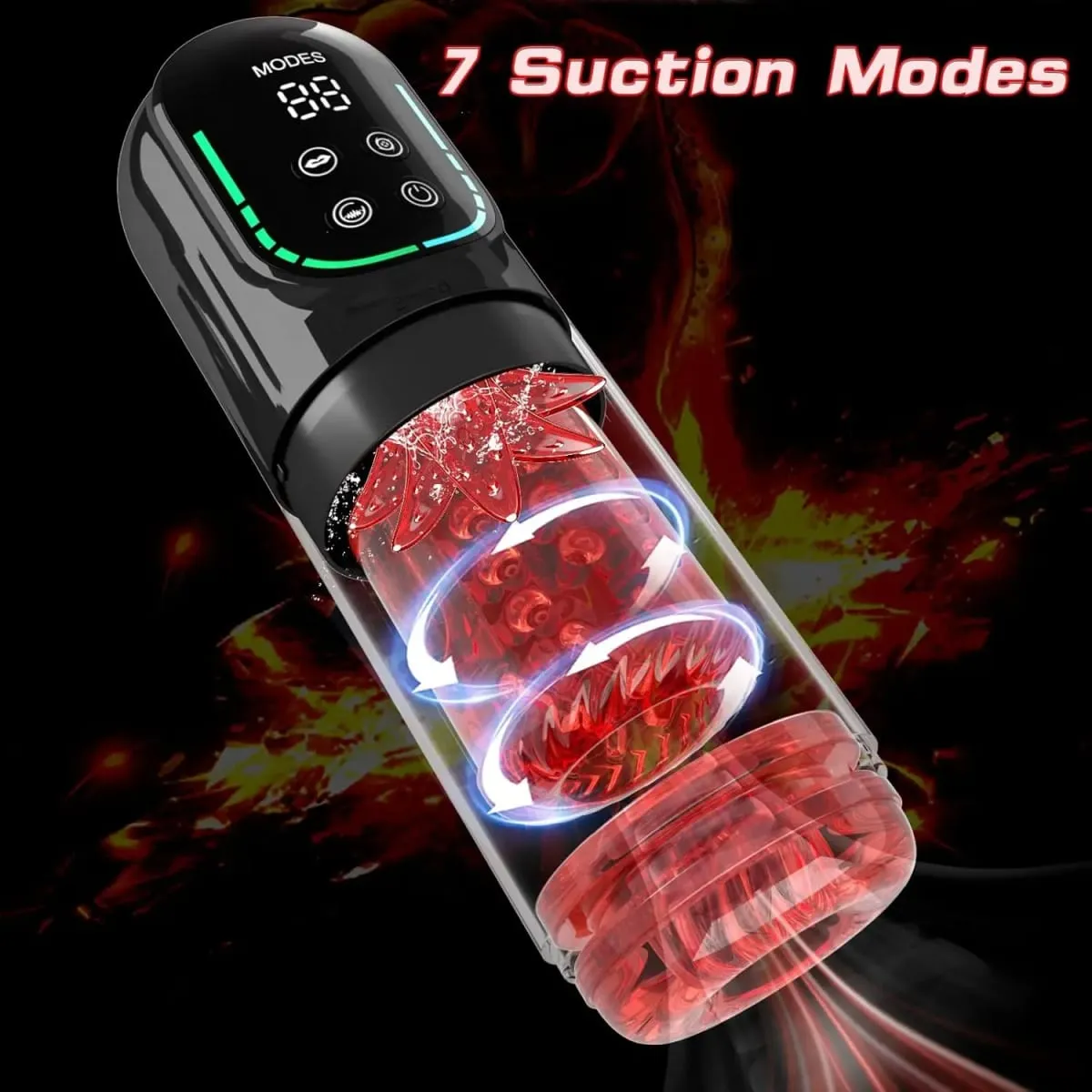 Kawalan Apl Wayarles Stroker Lelaki - 8 Mod Simulasi Jilat Lisan Fungsi Teras Kuat USB Saiz Kompak Mini Boleh Dicas Semula — image 5