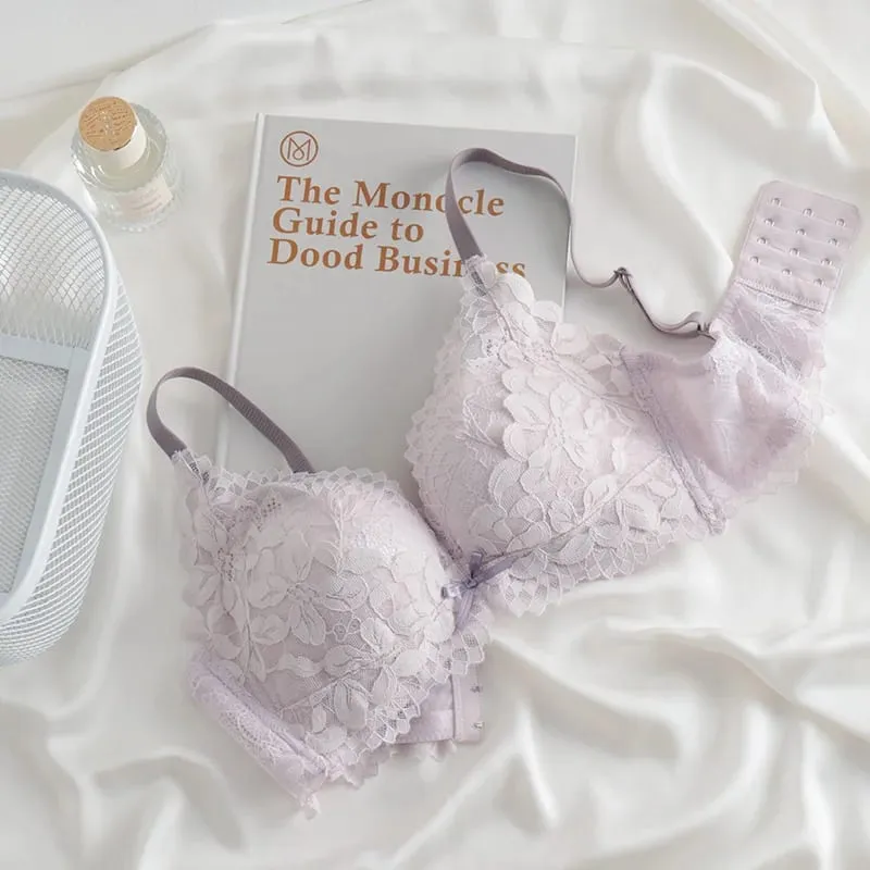 Ensemble de soutien-gorge push up d’inspiration japonaise pour femmes à petit buste | Lissage latéral Anti-affaissement réglable sans écart culotte et ensemble de luxe MOYISU — image 8