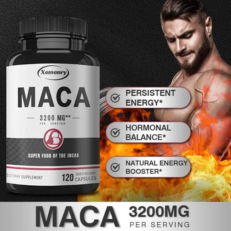 Ultimate Organic Black Maca Capsule Supplement 3200 Mg (per Serving) 120 Quick Release Capsules Men's Enhancement Formula — image 4