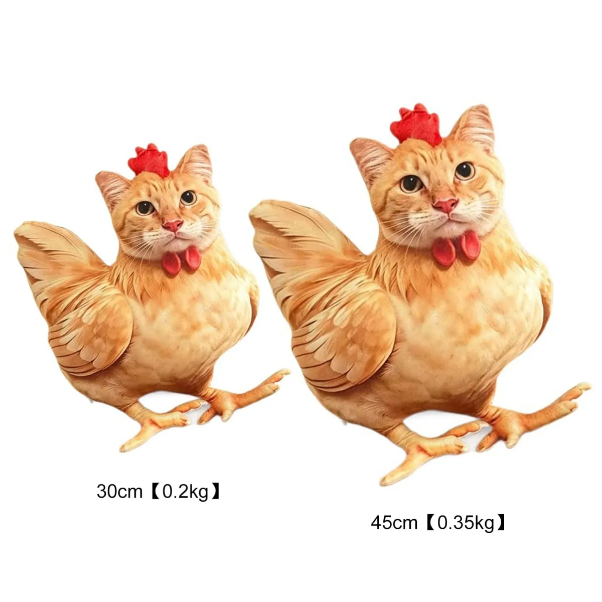 Chat poulet drôle nouveauté doux en peluche oreiller mignon Animal en peluche canapé coussin 3D Orange Tabby chaton poupée