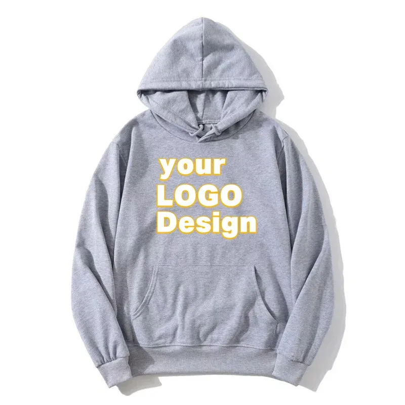 Hoodies Tersuai Teks Logo DIY Cetakan Imej Hoodie Berkualiti Tinggi Baju Baju Kasual Sukan Tersuai Hadiah Krismas Tersuai — image 6