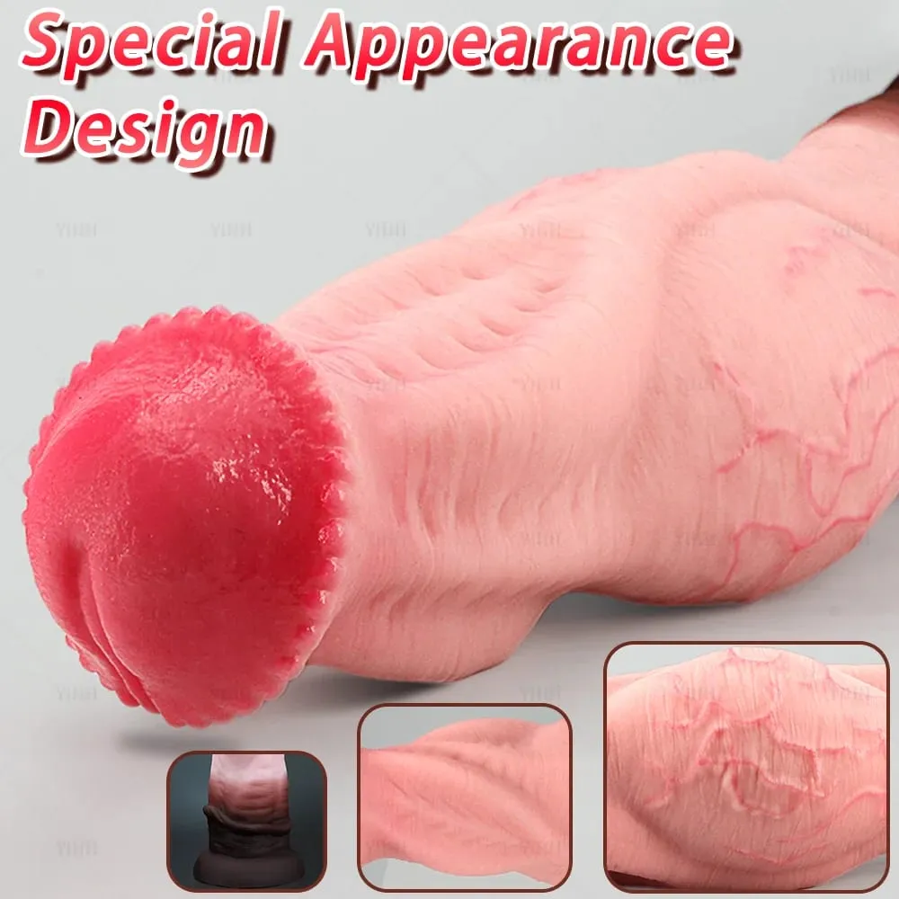 Consolador de caballo enorme de 47-95mm, Consolador realista de animales, tapón Anal grande, pene grueso, pene de silicona, Juguetes sexuales, Consolador, masturbación para adultos