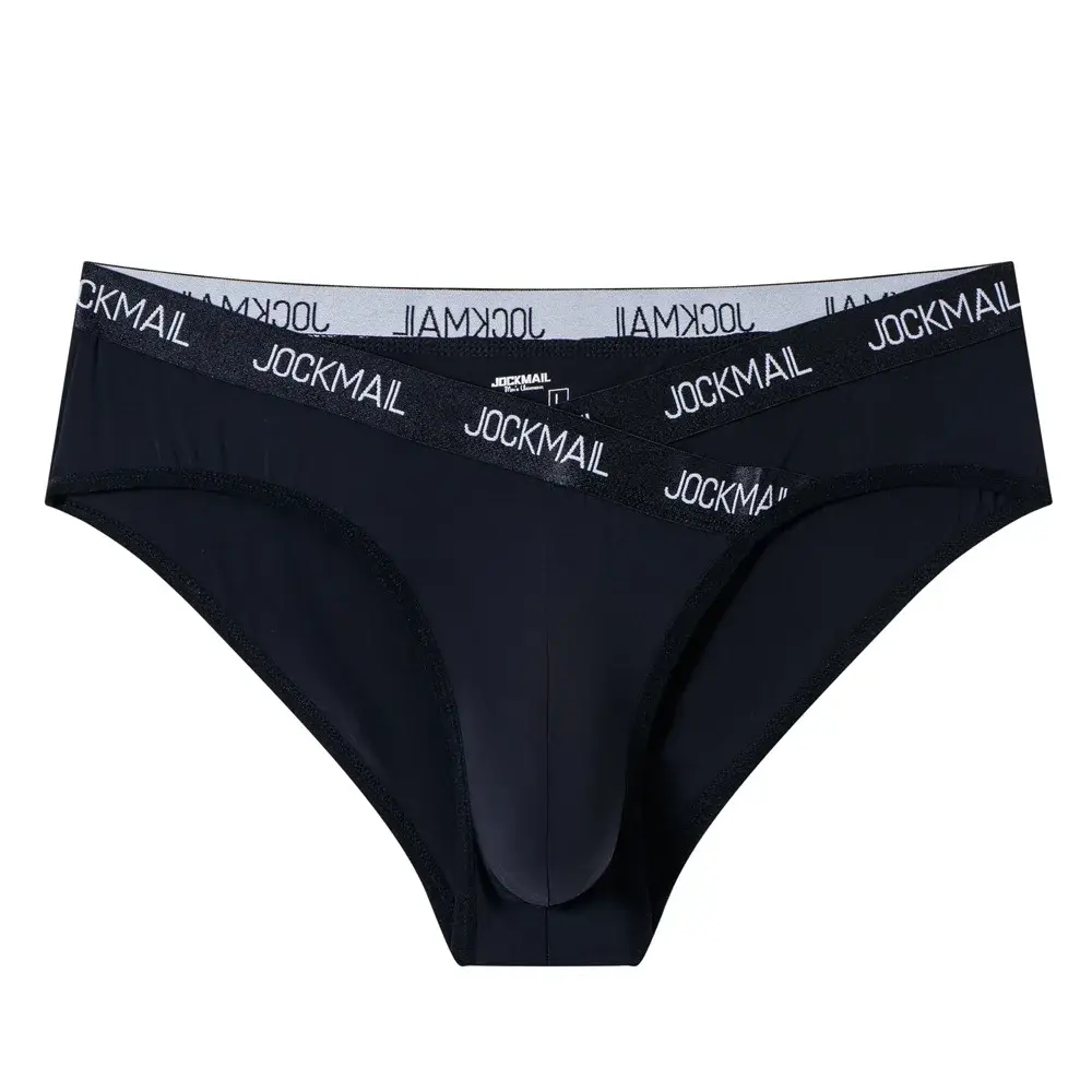Jockmail Herr Underkläder Låg midja Sexig Brev Sport Andas Sommar Ice Silk Trosor Stor väska Nylon Enfärgad Man Trosor — image 35