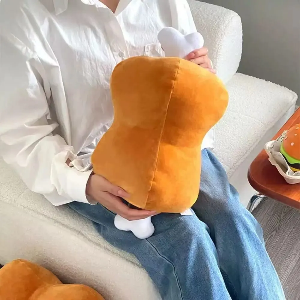 참신 42cm 시뮬레이션 고기 뼈 베개 만화 디자인 빨 베개 부드러운 저자 극성 동물 쿠션 홈 장식 — image 3