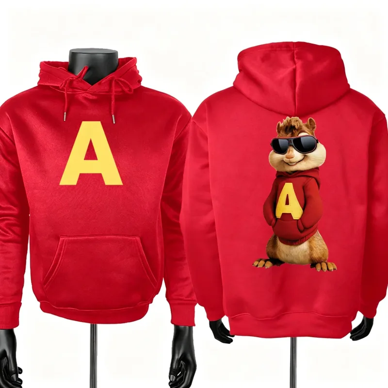 Alvin and The Chipmunks 2026 Fashion Unisex Casual Sportswear Men's Hoody Alvin Chipmunk Halloween Costume Women's Pullover Tops — image 10