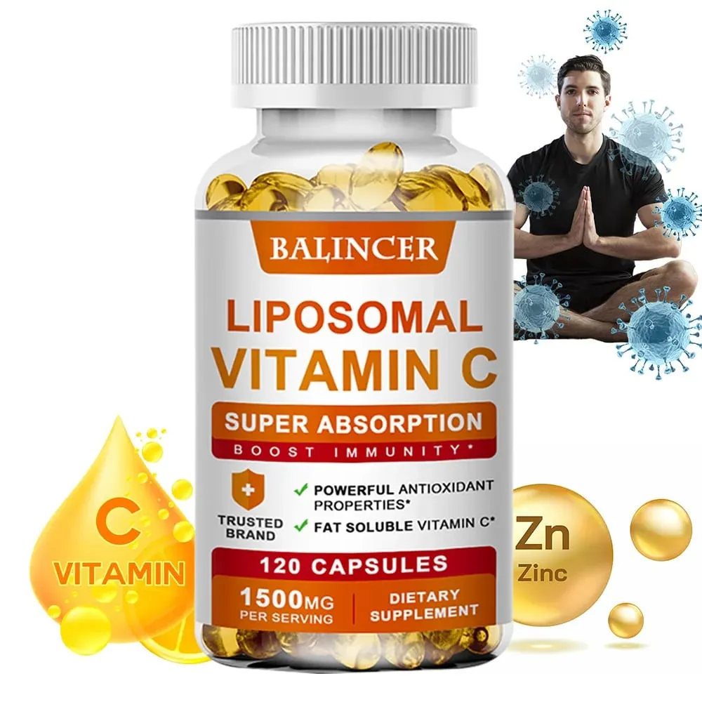 Liposomal Vitamin C 1500mg High Absorption Fat-Soluble Ascorbic Acid Immune Support Collagen Booster & Antioxidant Supplement — image 1